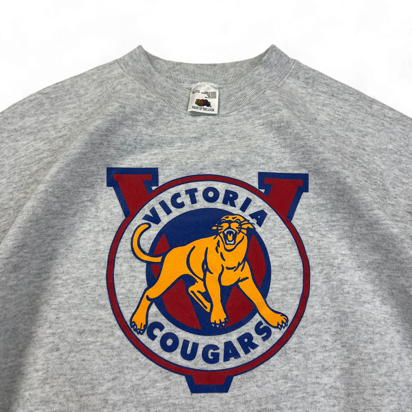 Vintage 1990's Victoria Cougars Crewneck Size XL