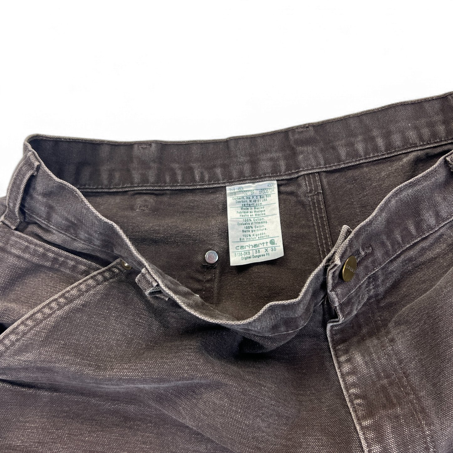 Vintage Carhartt Double Knees Dark Brown 38 x 30