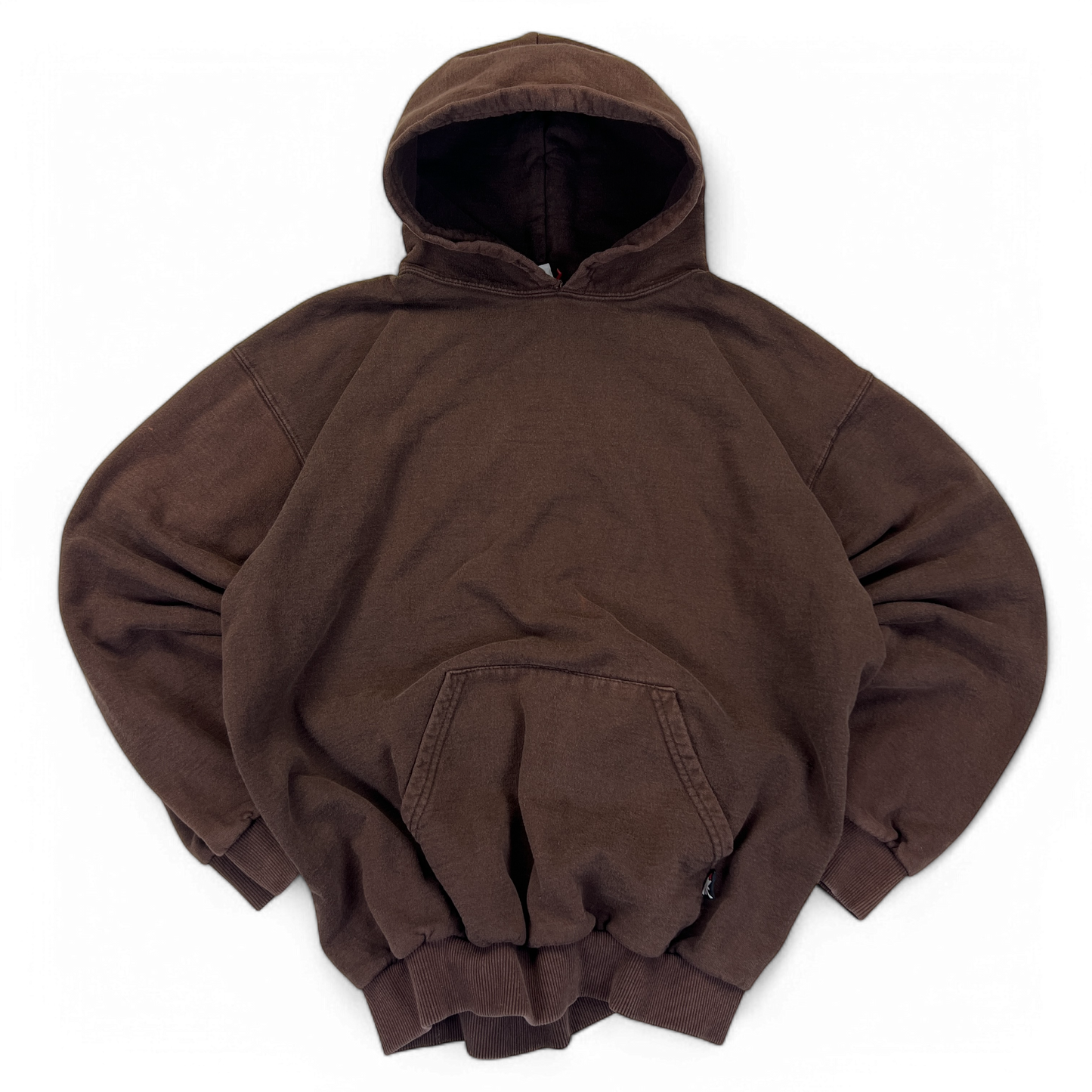 Vintage Chocolate Brown Cropped Hoodie Size Medium