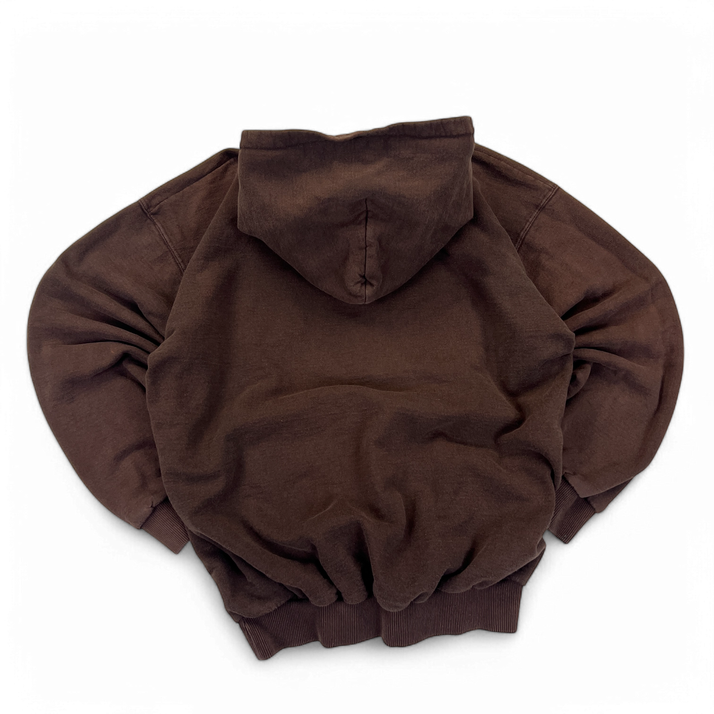 Vintage Chocolate Brown Cropped Hoodie Size Medium