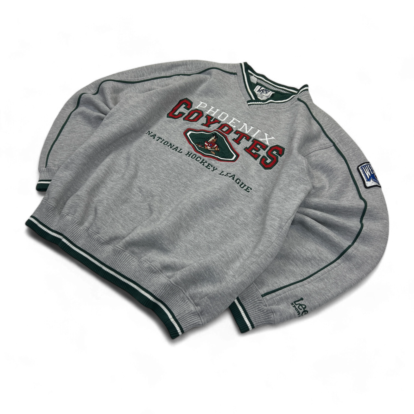 Vintage 1990's Phoenix Coyotes Crewneck Sweatshirt Grey Size Medium/Large