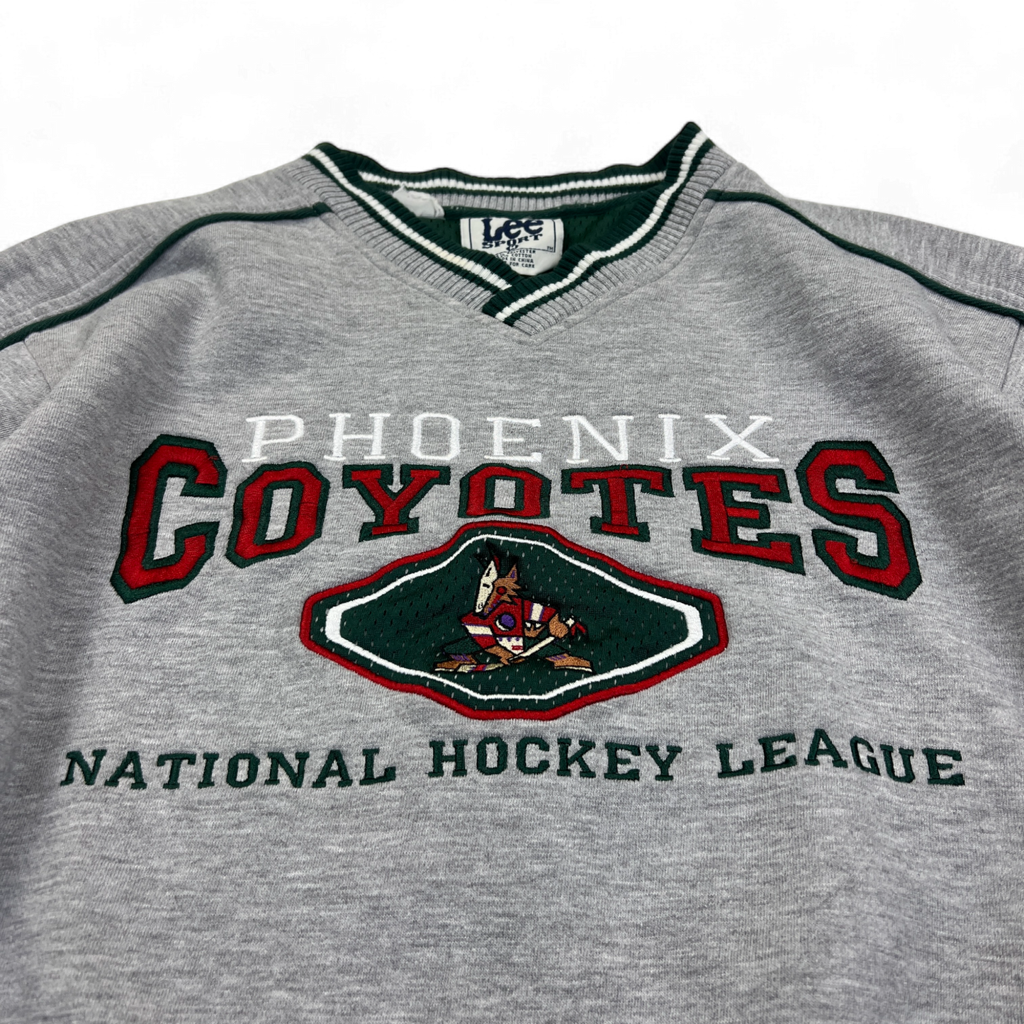 Vintage 1990's Phoenix Coyotes Crewneck Sweatshirt Grey Size Medium/Large
