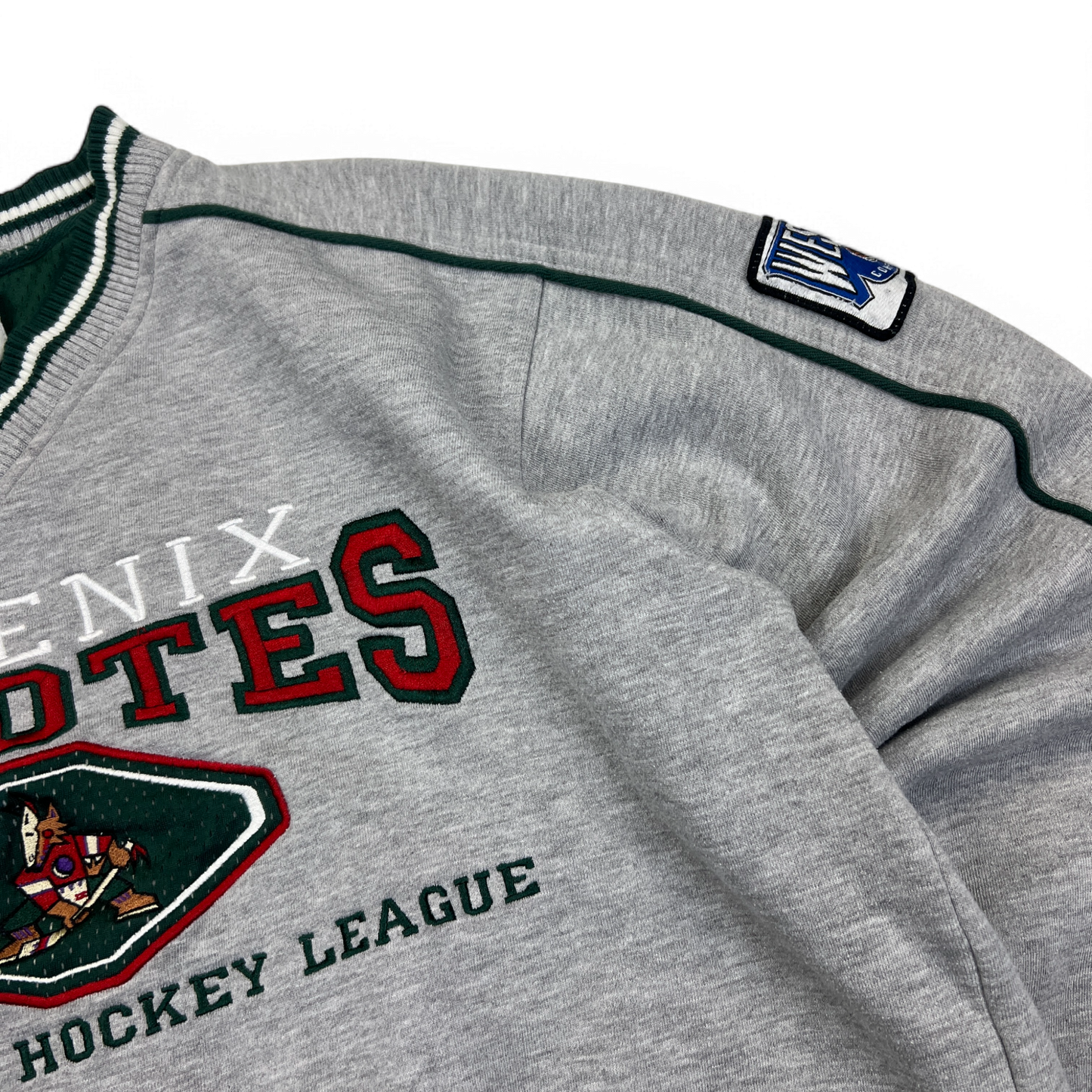 Vintage 1990's Phoenix Coyotes Crewneck Sweatshirt Grey Size Medium/Large