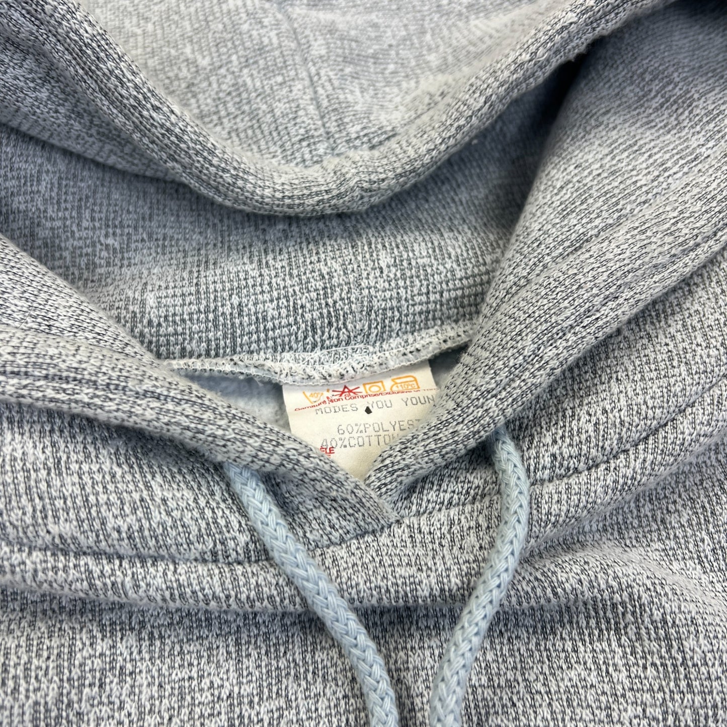 Vintage 1990's Tommy Hilfiger Bootleg Terry Cloth Baby Blue Hoodie Size Medium
