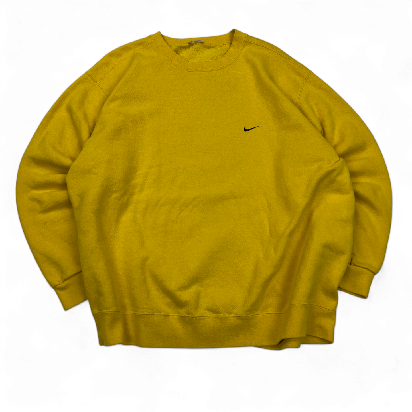 Vintage 2000's Nike Crewneck Sweatshirt Yellow Size XL