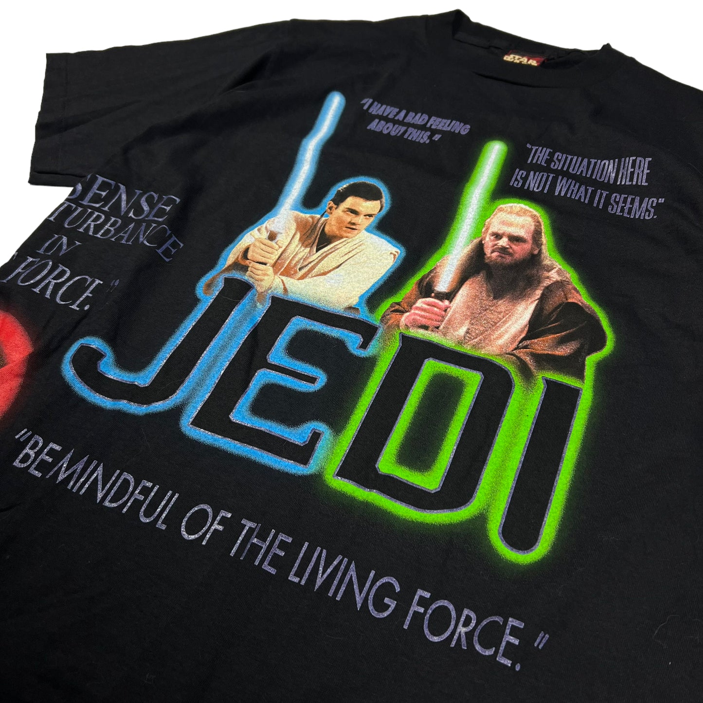 ‘99 Vintage Star Wars Episode 1 Jedi vs. Sith Wrap Around T-shirt Size XL
