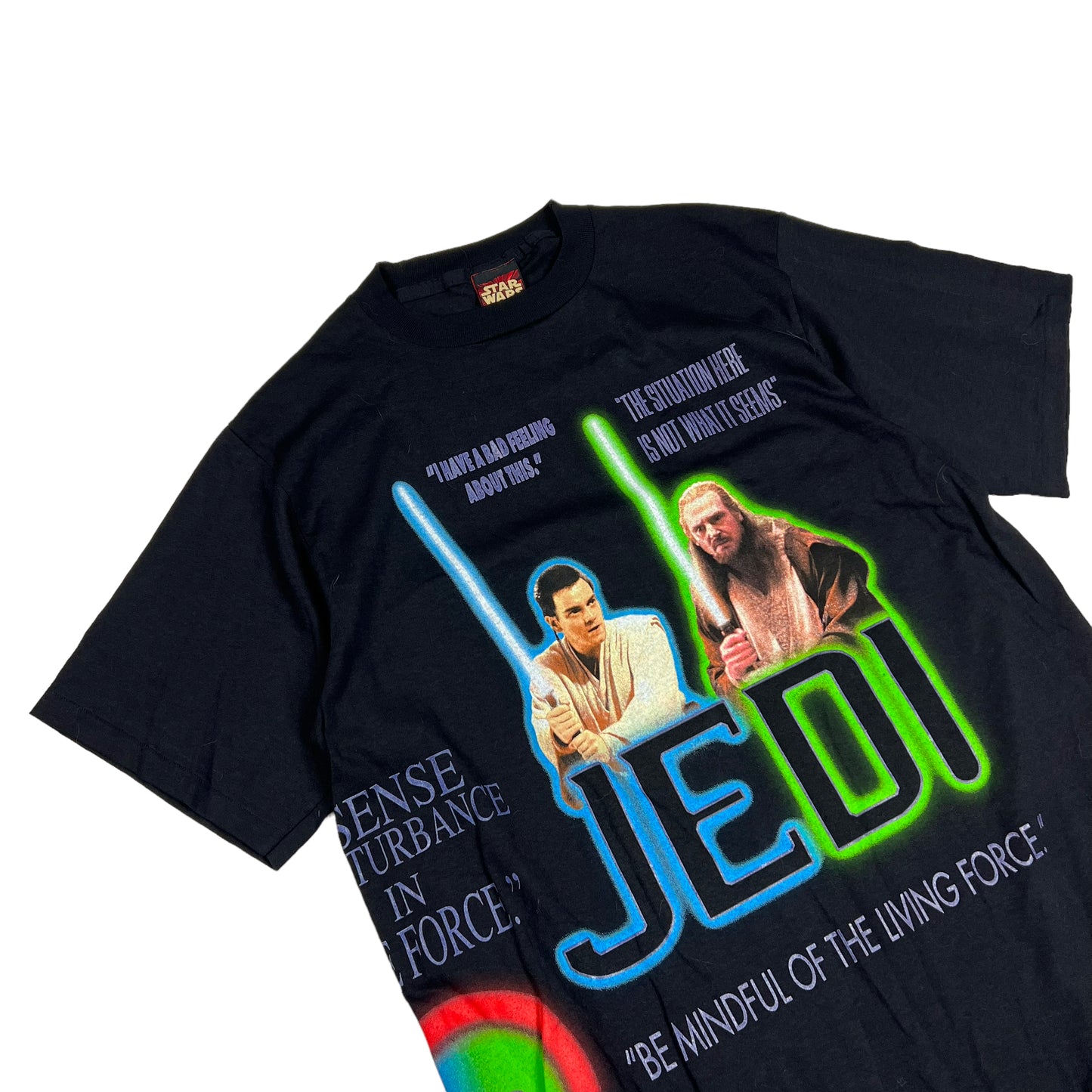 ‘99 Vintage Star Wars Episode 1 Jedi vs. Sith Wrap Around T-shirt Size XL